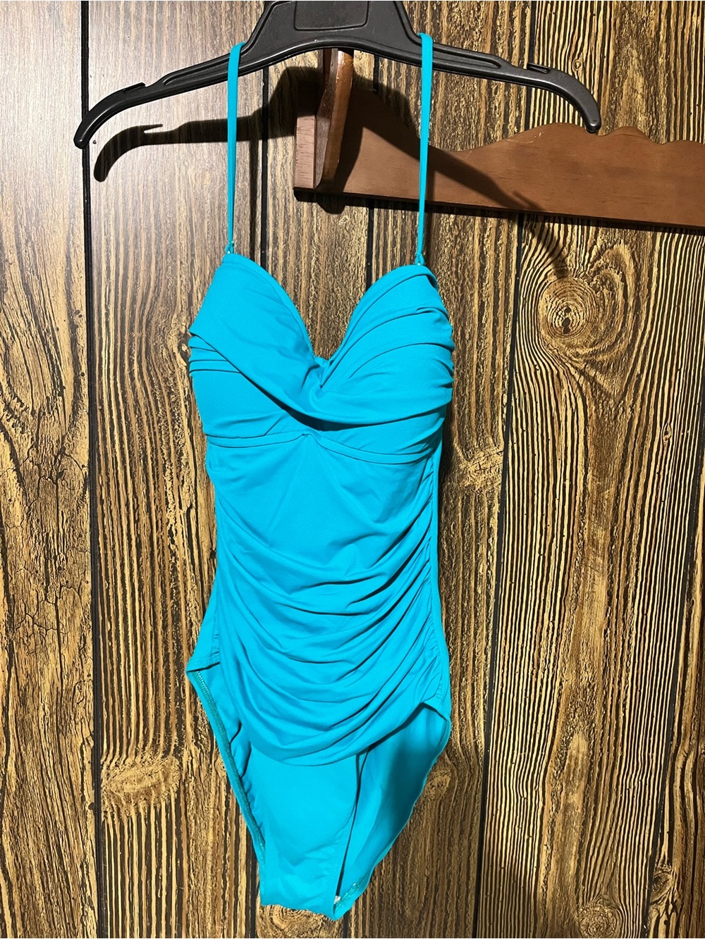 La Blanca Turquoise Ruched One-Piece Swimsuit